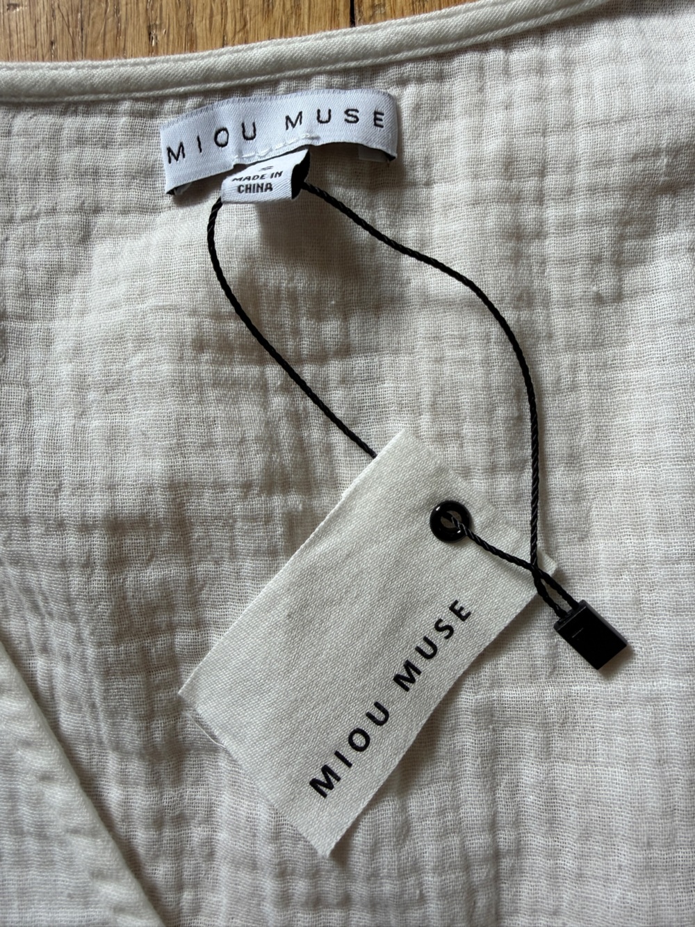 Miou Muse White Gauze Wrap-Style Dress in Small NWT - Picture 4 of 6